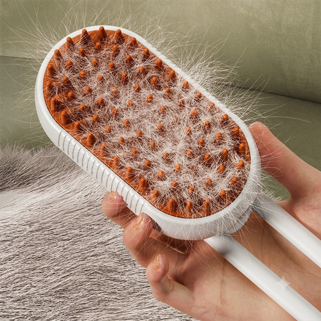 🐶 PetSteam™ | Cepillo de Vapor 3 en 1 para Mascotas | Menos Pelos en Casa y Sin Tirones