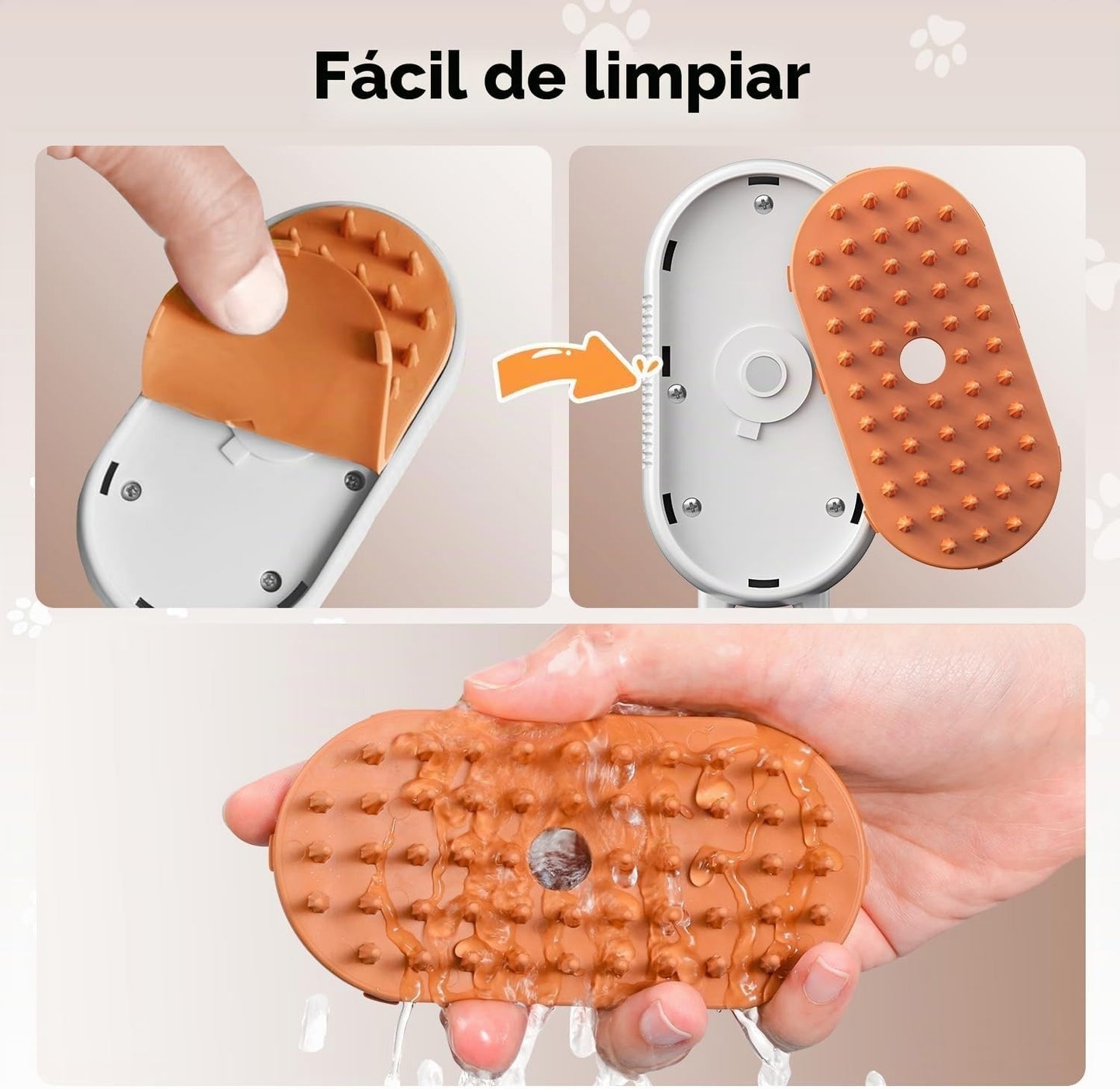 🐶 PetSteam™ | Cepillo de Vapor 3 en 1 para Mascotas | Menos Pelos en Casa y Sin Tirones